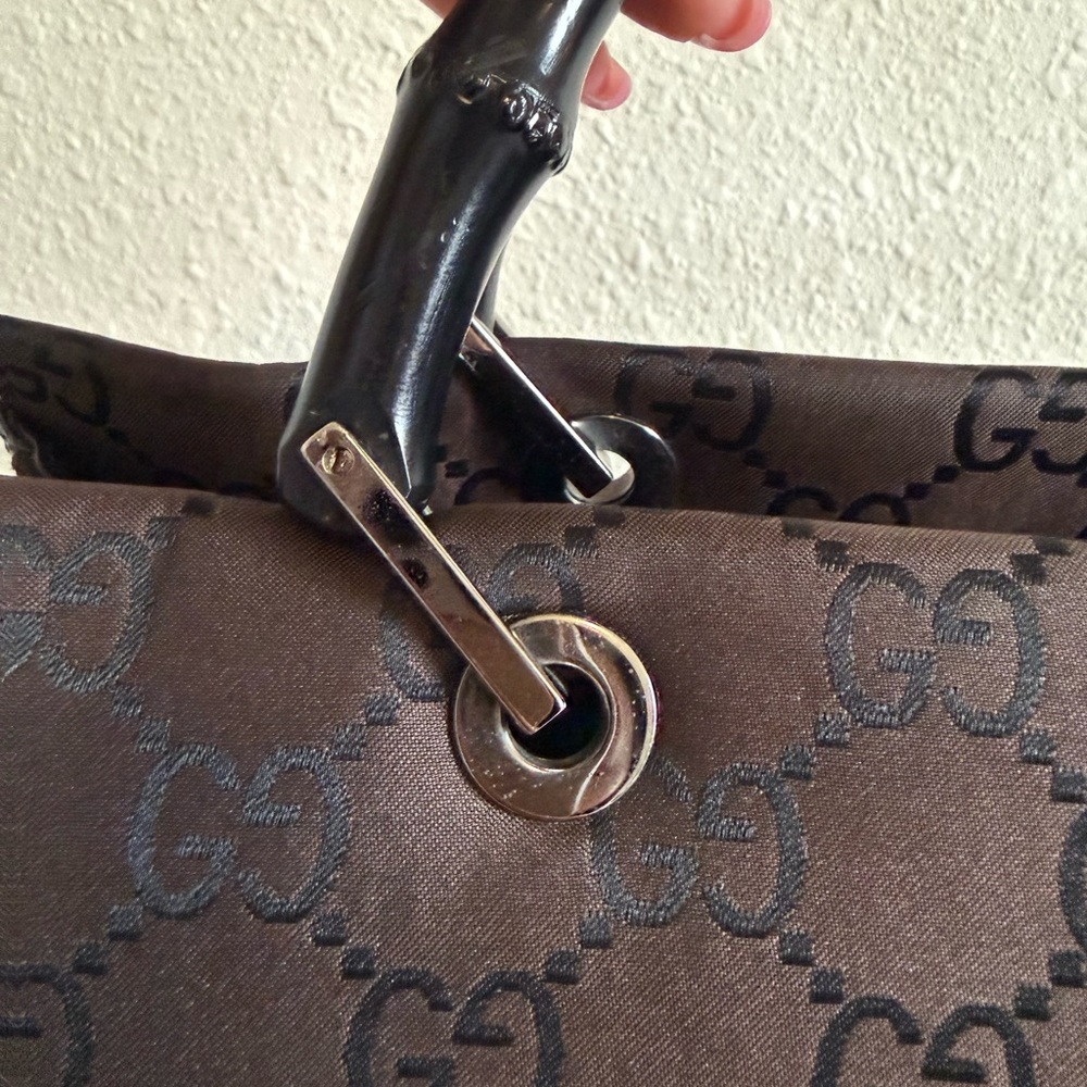 gucci bamboo shopper tote. - Picture 11 of 15